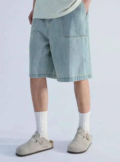 Wide Pockets Denim Shorts Korean Street Fashion Shorts By Mentmate Shop Online at OH Vault