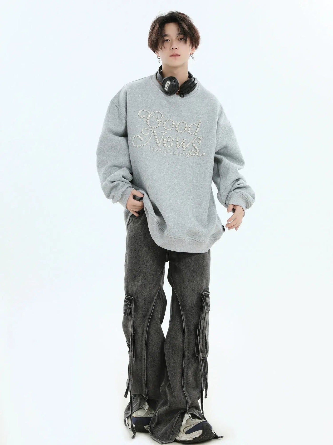 Good News Crewneck Korean Street Fashion Crewneck By INS Korea Shop Online at OH Vault