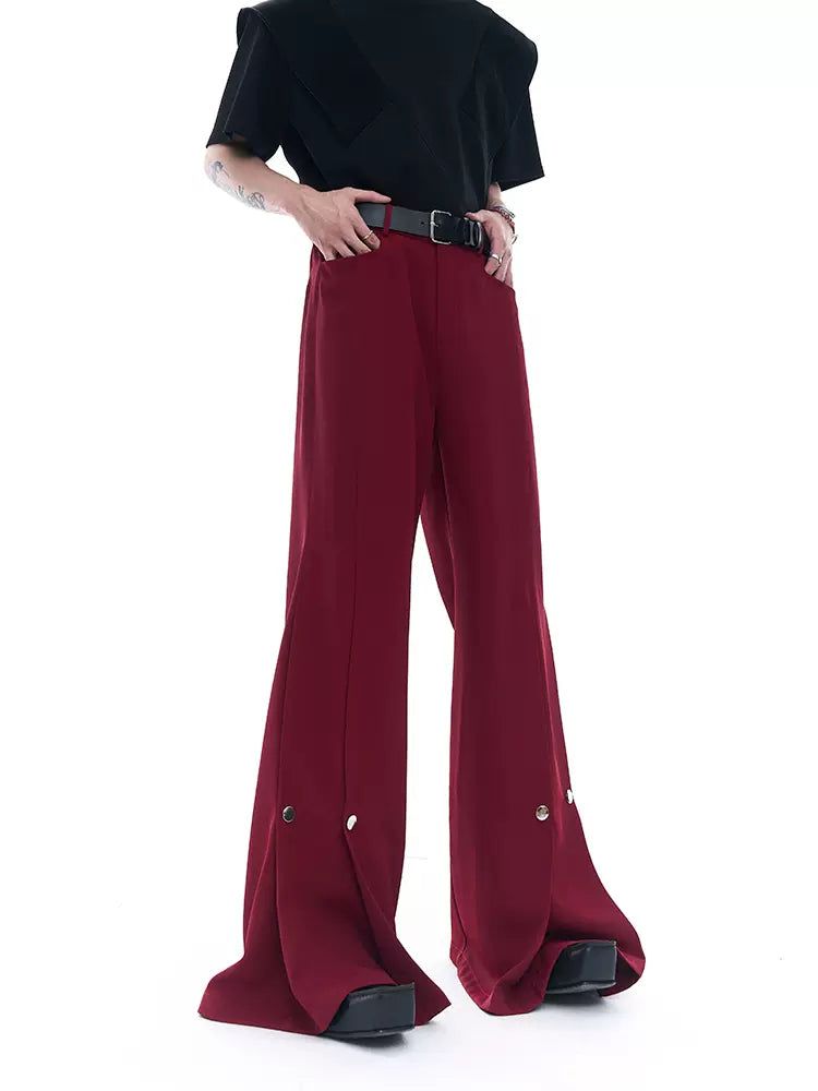 Plain Color Drapey Flare Pants Korean Street Fashion Pants By Slim Black Shop Online at OH Vault