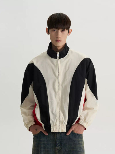 Ruched Hem Contrast Splice Jacket Korean Street Fashion Jacket By A PUEE Shop Online at OH Vault