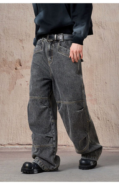 Washed Wide Pocket Jeans Korean Street Fashion Jeans By BE Just Hug Shop Online at OH Vault