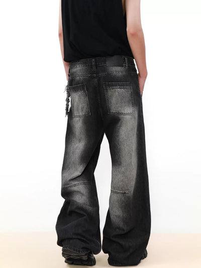 Fade Highlight Emphasis Jeans Korean Street Fashion Jeans By Mr Nearly Shop Online at OH Vault