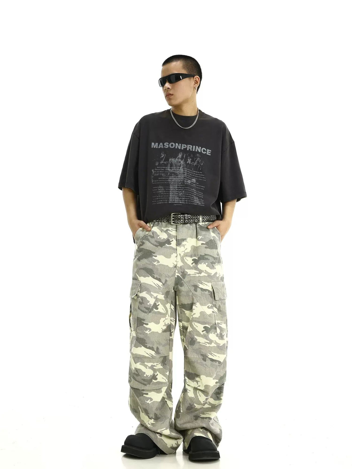 Camouflage Print Cargo Style Pants Korean Street Fashion Pants By MEBXX Shop Online at OH Vault