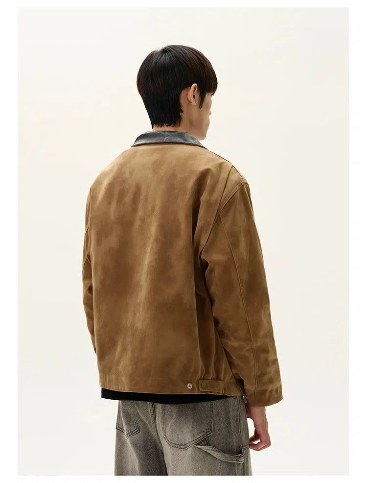 Thickened Suede Lapel Jacket Korean Street Fashion Jacket By A PUEE Shop Online at OH Vault