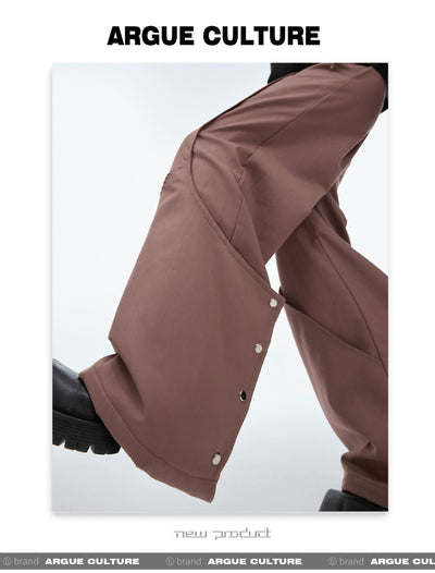 3D Side Buttons Trousers Korean Street Fashion Trousers By Argue Culture Shop Online at OH Vault