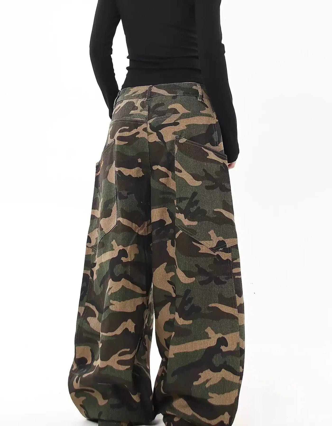 Lettered Camouflage Cargo Pants Korean Street Fashion Pants By Blacklists Shop Online at OH Vault