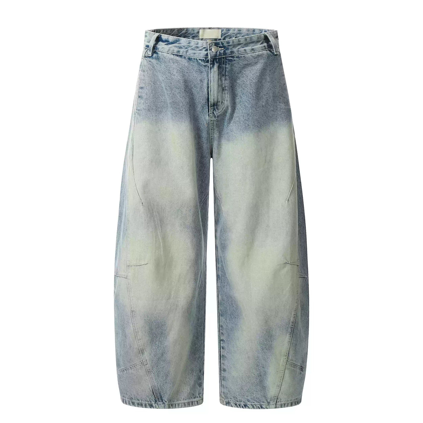 Scimitar Wide-Leg Patchwork Jeans Korean Street Fashion Jeans By MaxDstr Shop Online at OH Vault