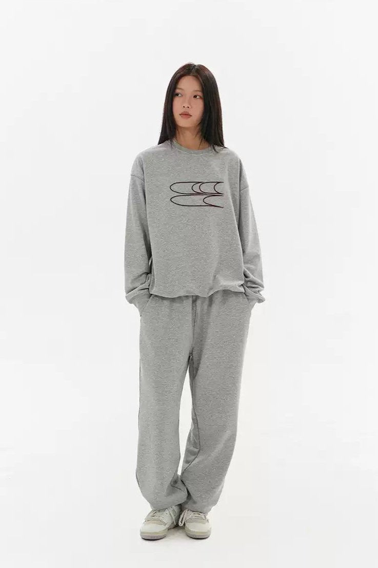 Logo Pocket Comfty Sweatpants Korean Street Fashion Pants By Crying Center Shop Online at OH Vault