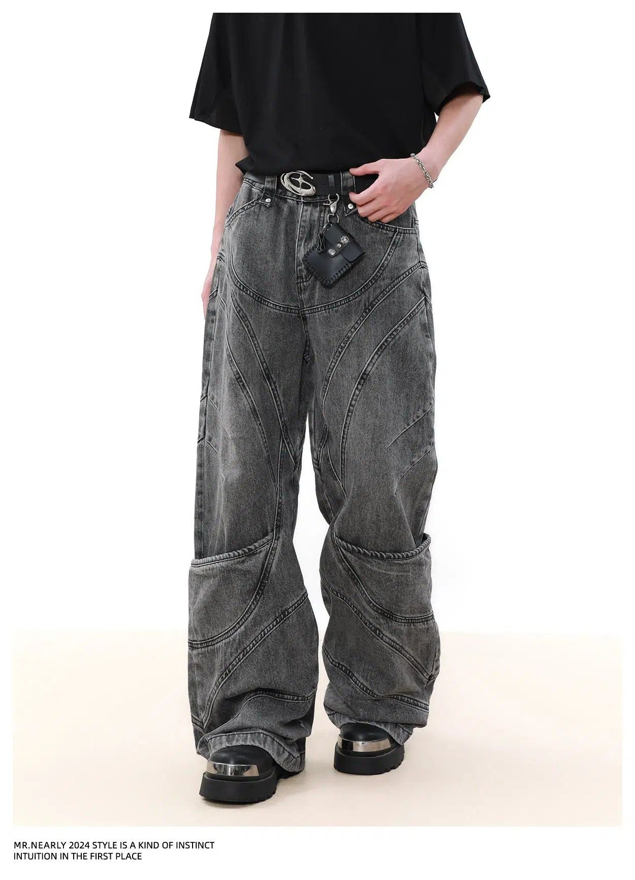 Baggy Washed Jeans Korean Street Fashion Jeans By Mr Nearly Shop Online at OH Vault