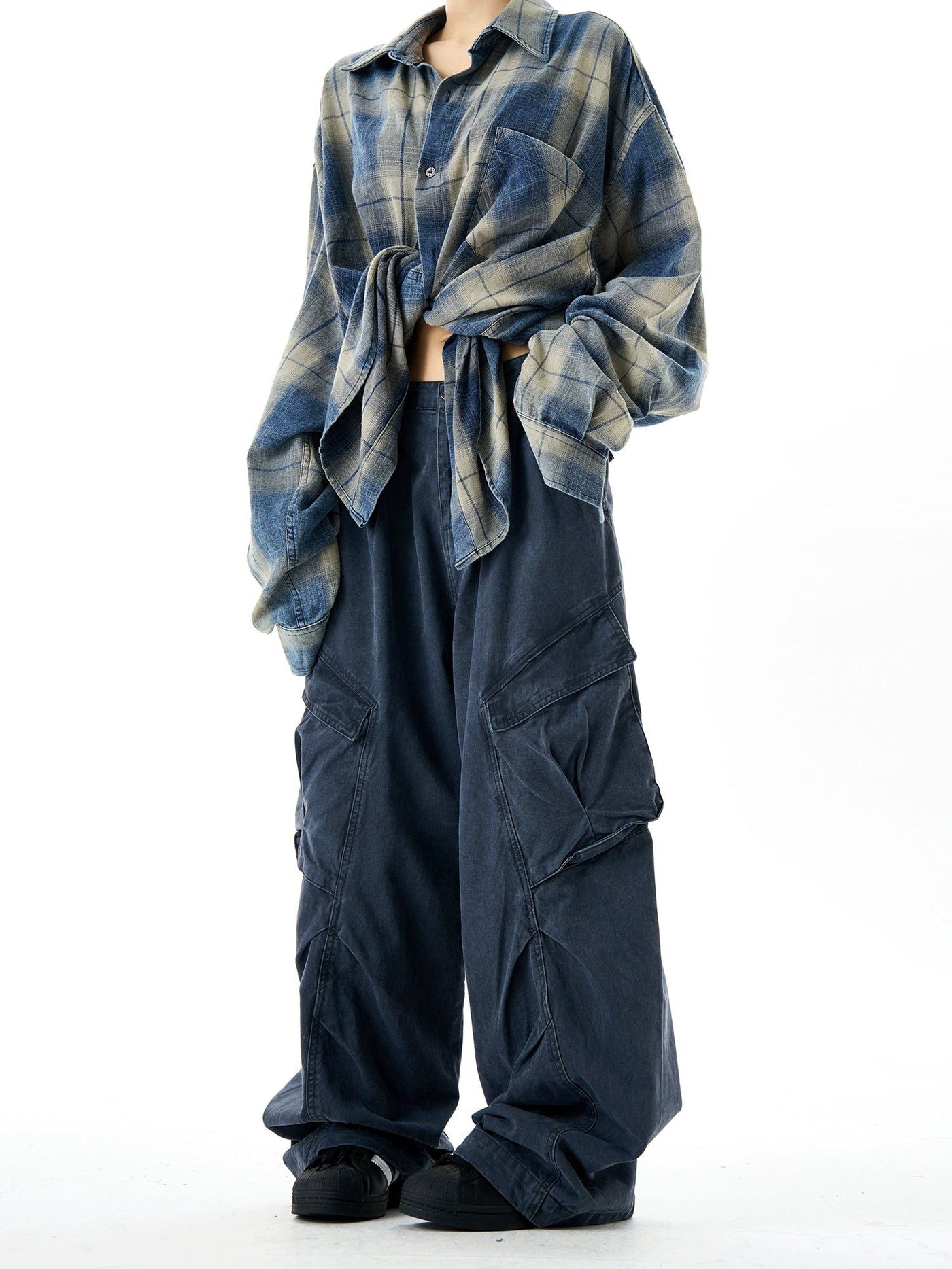 Baggy Pleats Cargo Pants Korean Street Fashion Pants By MaxDstr Shop Online at OH Vault