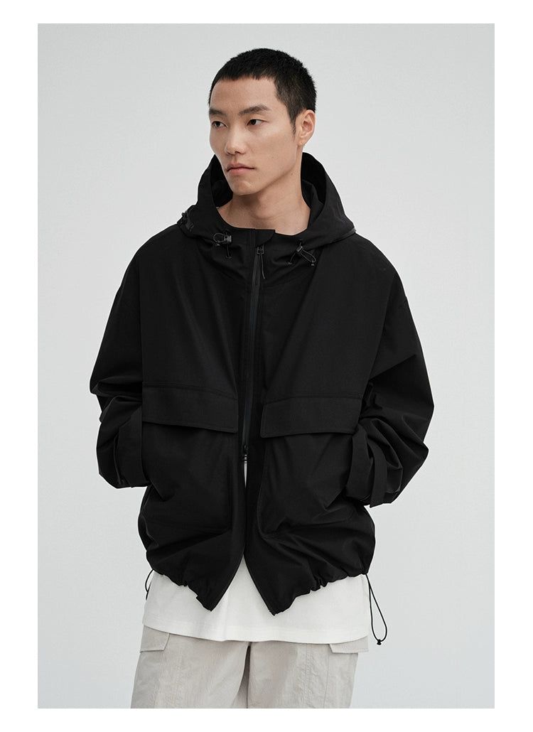 Front Pocket Utility Hooded Jacket Korean Street Fashion Jacket By NANS Shop Online at OH Vault