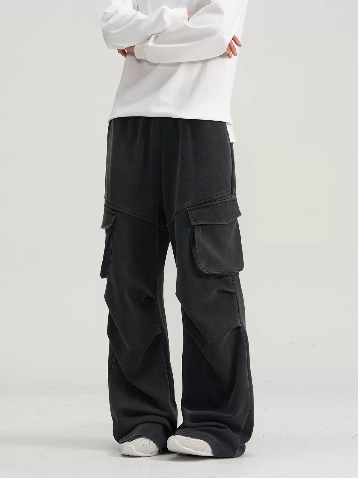 Side Pockets Emphasis Cargo Pants Korean Street Fashion Pants By A PUEE Shop Online at OH Vault