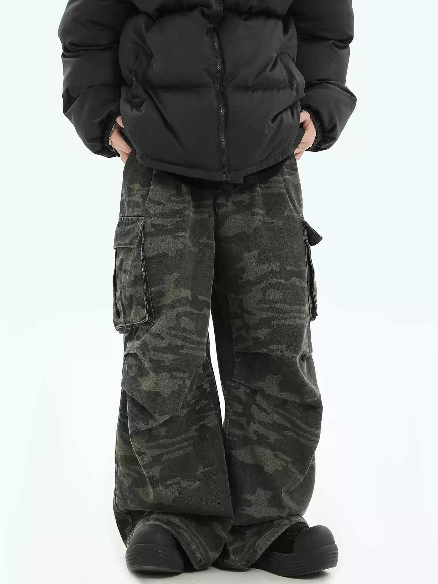 Side Pockets Camouflage Cargo Pants Korean Street Fashion Pants By INS Korea Shop Online at OH Vault