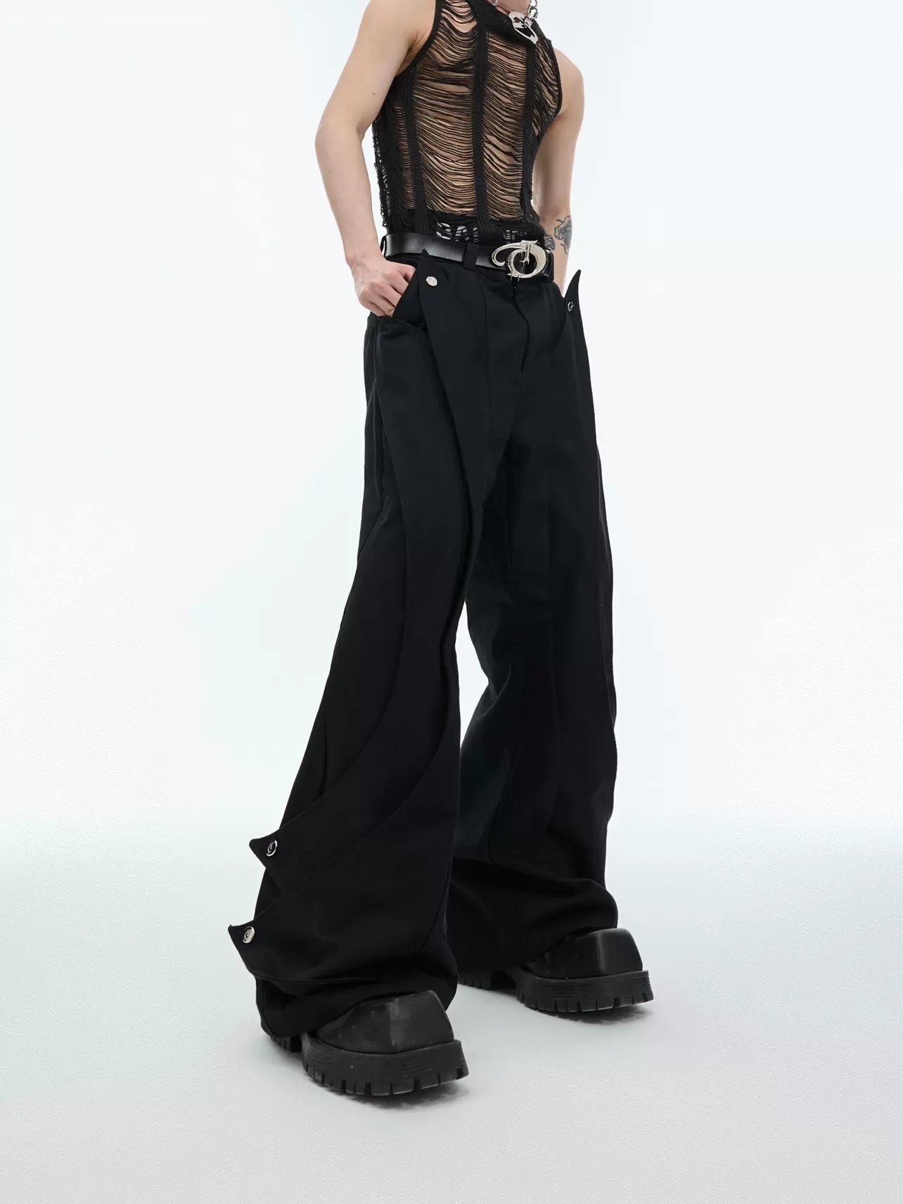 Casual Irregular Shaped Pants Korean Street Fashion Pants By Argue Culture Shop Online at OH Vault