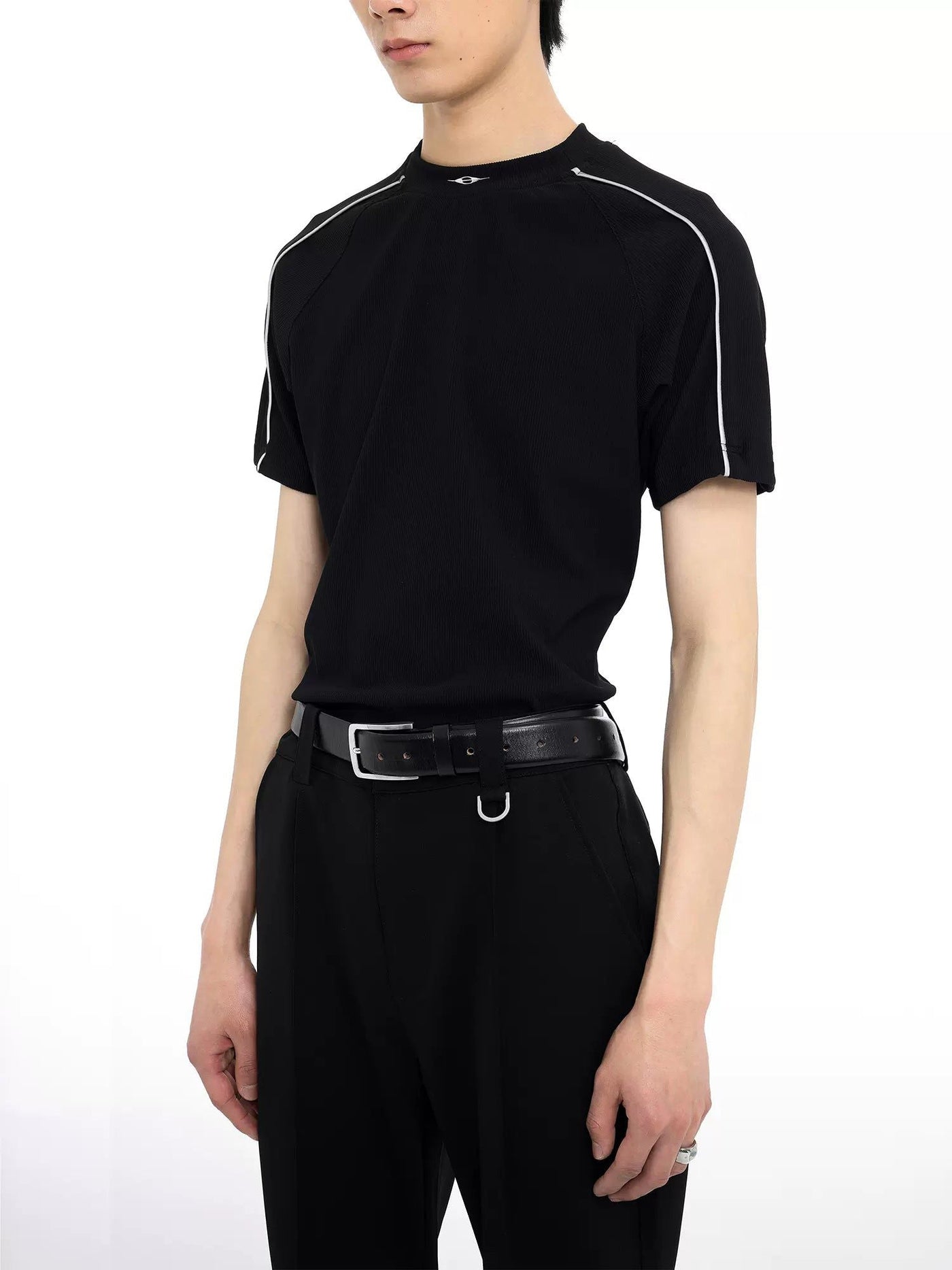 Thin Line Slim T-Shirt Korean Street Fashion T-Shirt By Terra Incognita Shop Online at OH Vault