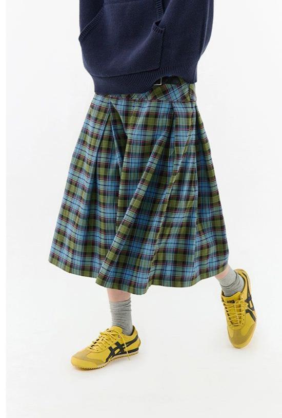 Casual Plaid Pleated Skirt Korean Street Fashion Skirt By Crying Center Shop Online at OH Vault