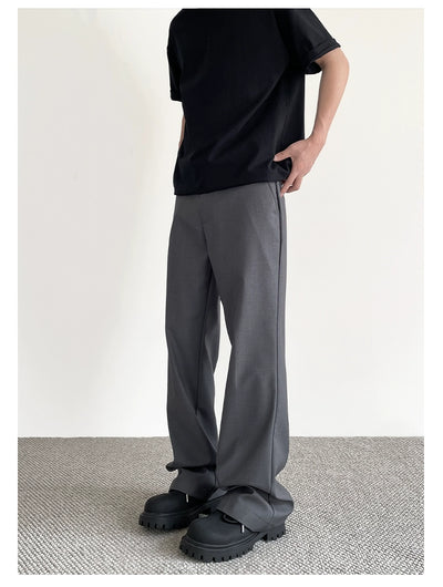 Clean Fit Solid Color Pants Korean Street Fashion Pants By A PUEE Shop Online at OH Vault