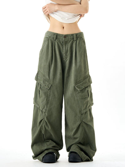 Baggy Pleats Cargo Pants Korean Street Fashion Pants By MaxDstr Shop Online at OH Vault