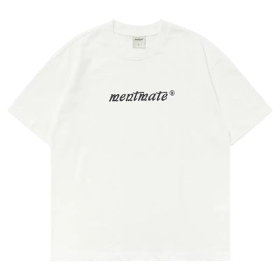 Contrast Logo Print T-Shirt Korean Street Fashion T-Shirt By Mentmate Shop Online at OH Vault