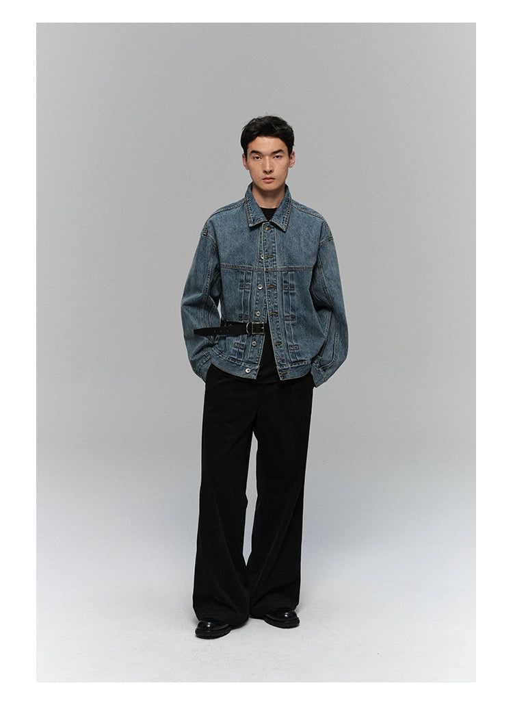 Metal Buttons Washed Denim Jacket Korean Street Fashion Jacket By NANS Shop Online at OH Vault