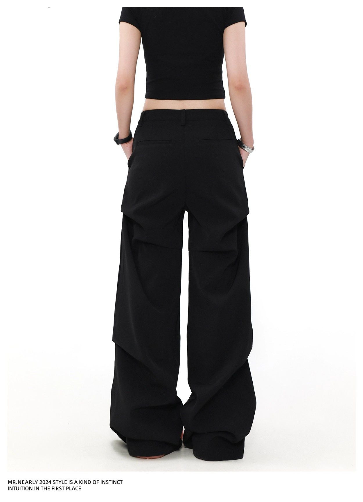 Plain Pleated Clean Fit Pants Korean Street Fashion Pants By Mr Nearly Shop Online at OH Vault