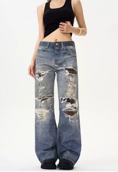 Rip Details Faded Jeans Korean Street Fashion Jeans By MaxDstr Shop Online at OH Vault