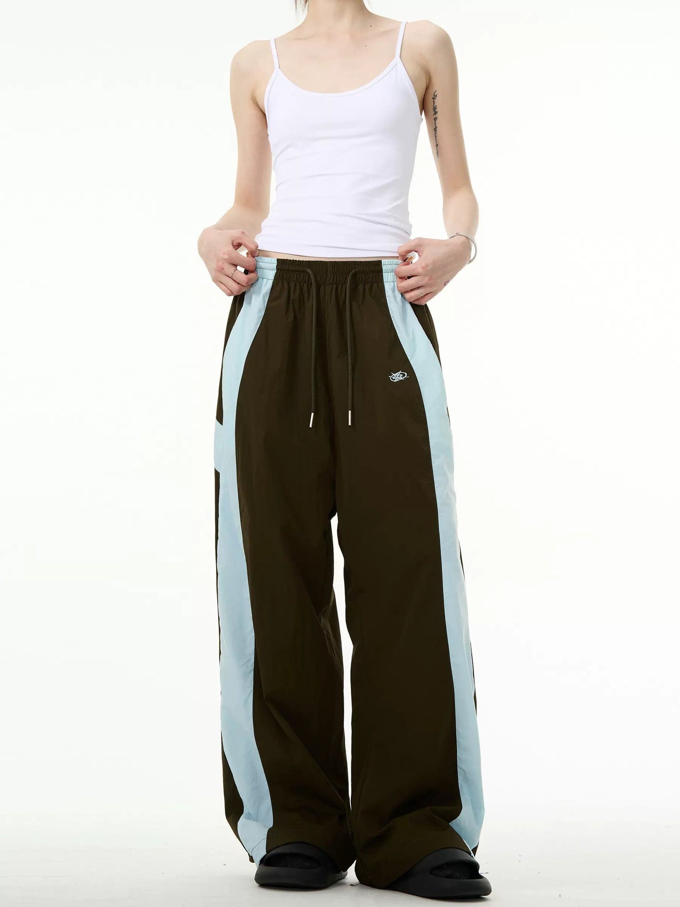 Contrast Bar Line Sweatpants Korean Street Fashion Pants By Mad Witch Shop Online at OH Vault