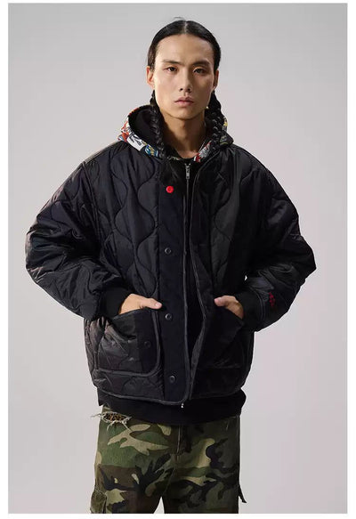 Front Pocket Quilted Puffer Jacket Korean Street Fashion Jacket By Remedy Shop Online at OH Vault