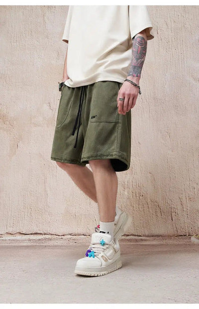 Comfty Fit Knee Shorts Korean Street Fashion Shorts By BE Just Hug Shop Online at OH Vault