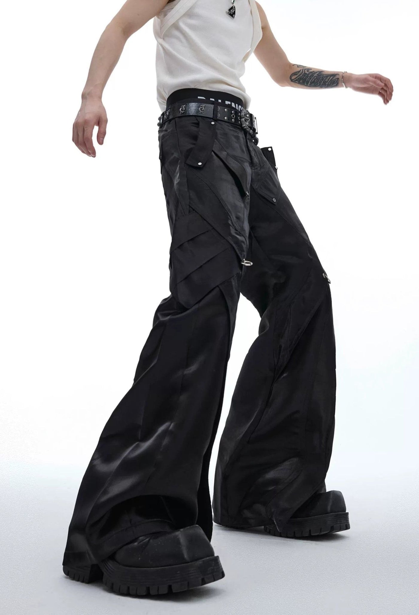 Multi-Detail Tilted Pockets Pants Korean Street Fashion Pants By Argue Culture Shop Online at OH Vault