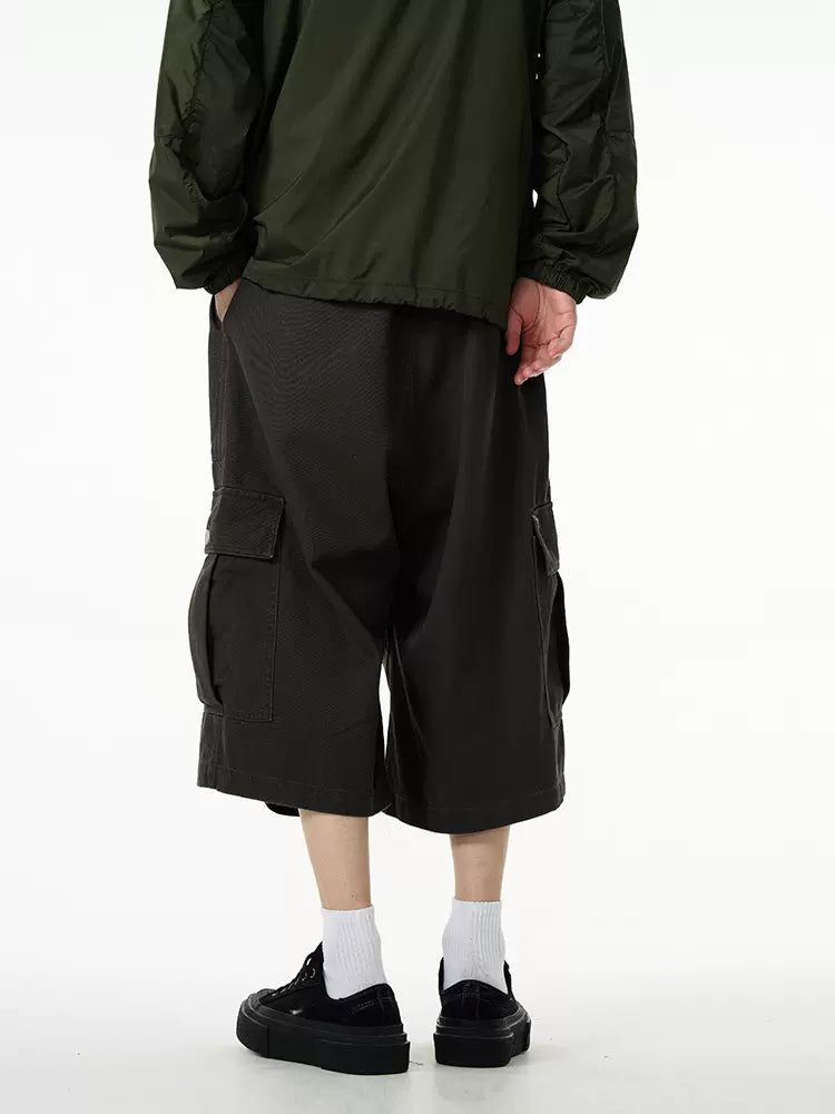 Oversized Cargo Denim Shorts Korean Street Fashion Shorts By 77Flight Shop Online at OH Vault