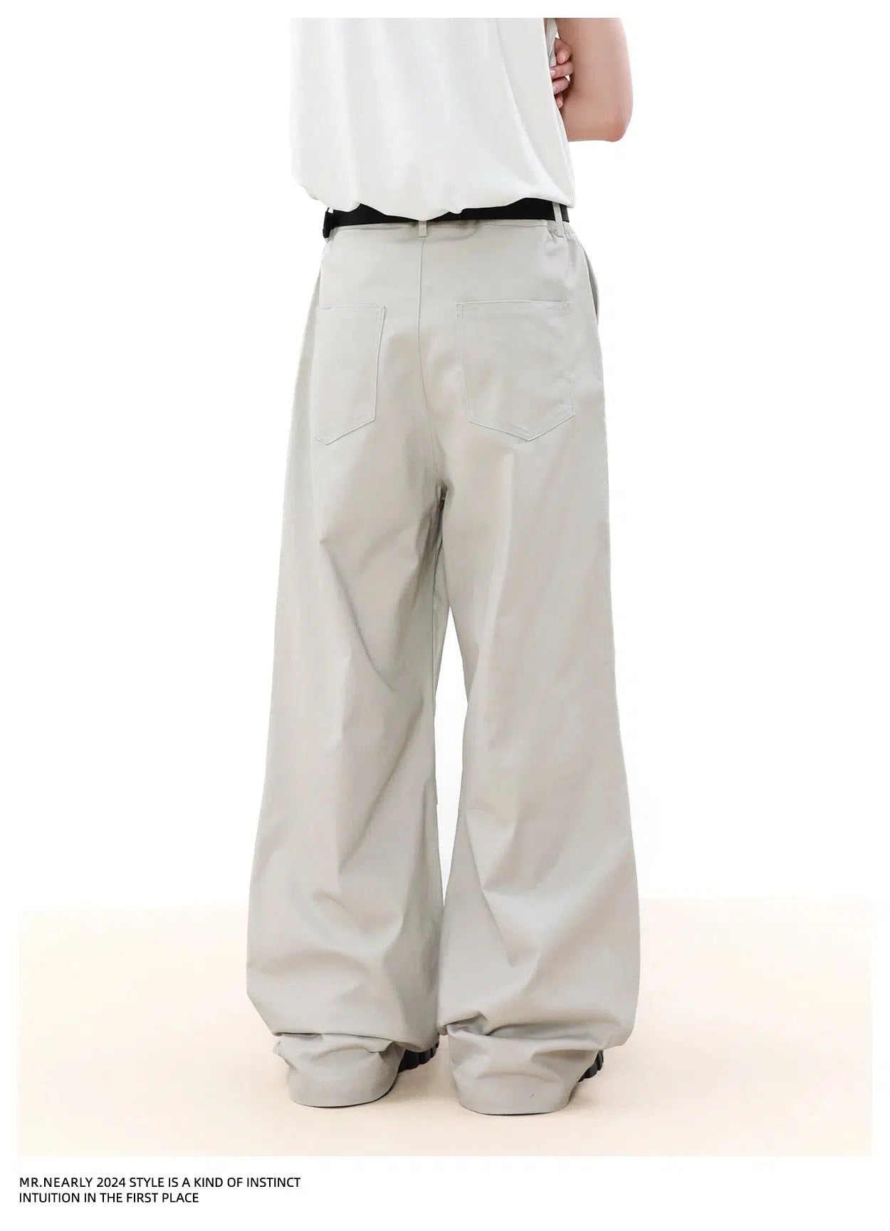 Curved Pocket Pleated Cargo Pants Korean Street Fashion Pants By Mr Nearly Shop Online at OH Vault