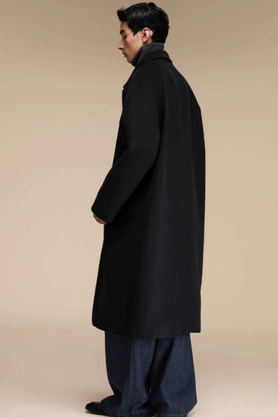 Neat Woollen Blend Long Coat Korean Street Fashion Long Coat By Opicloth Shop Online at OH Vault