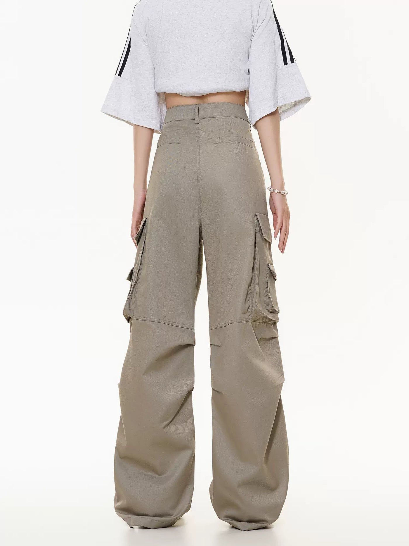 Multi-Flap Detail Cargo Pants Korean Street Fashion Pants By Made Extreme Shop Online at OH Vault