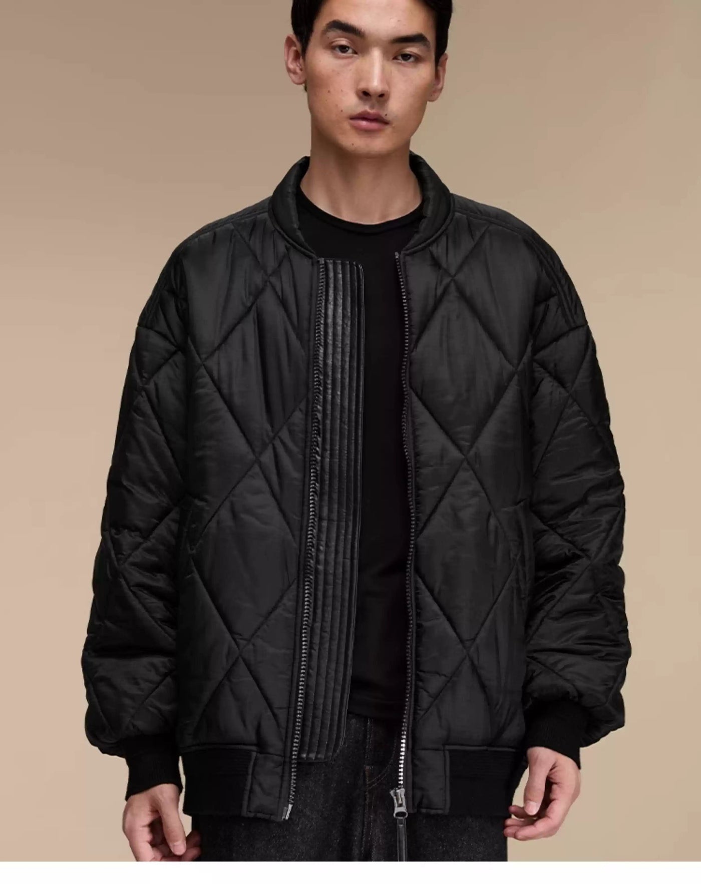 Quilted Bomber Puffer Jacket Korean Street Fashion Jacket By Opicloth Shop Online at OH Vault