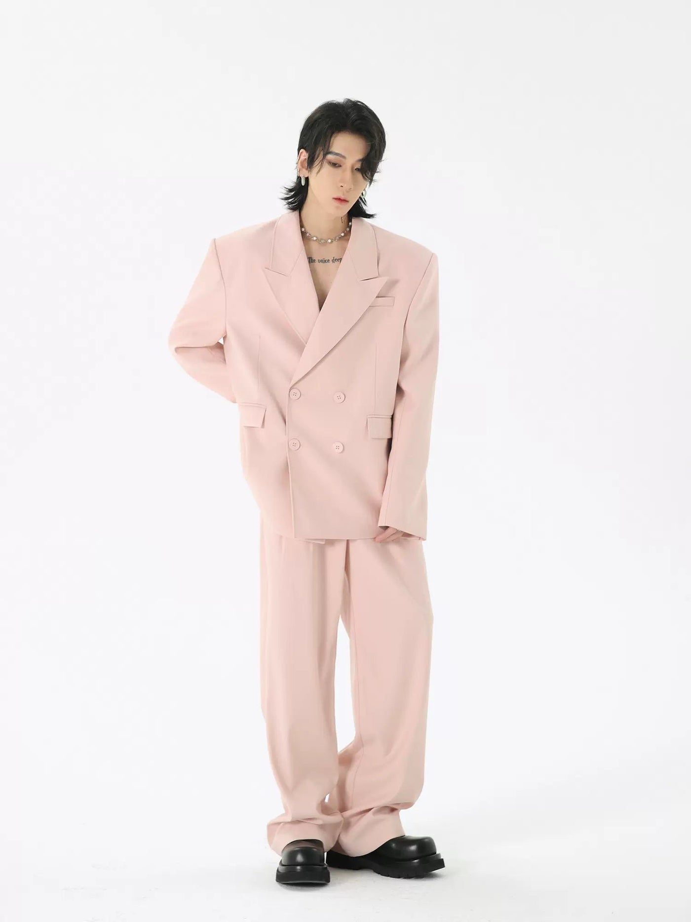 Buttoned Suit Classic Pants Korean Street Fashion Pants By HARH Shop Online at OH Vault