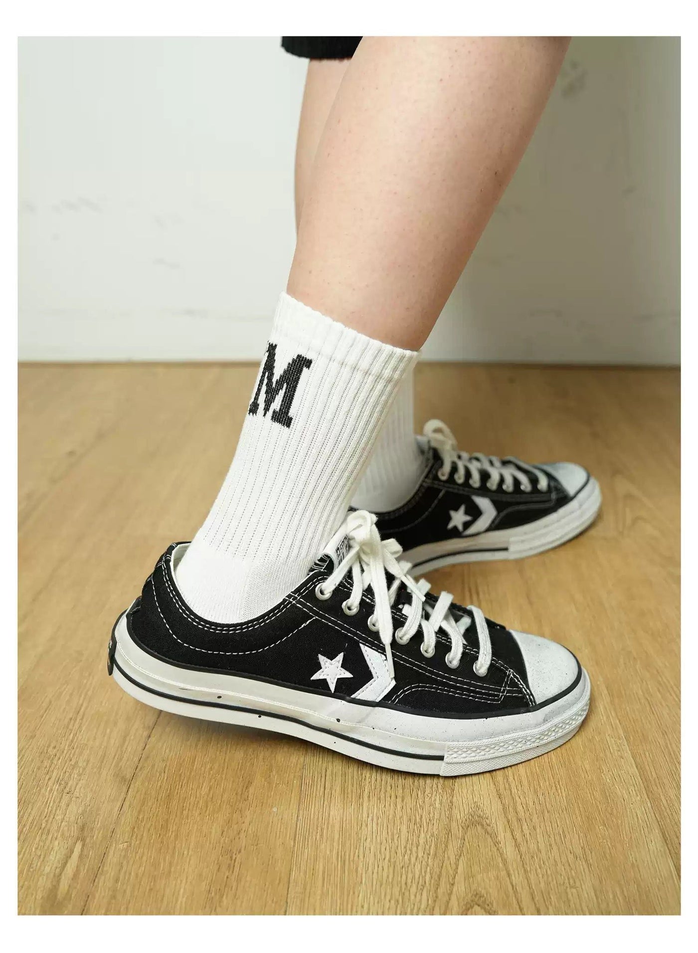 Big Logo Cotton Socks Korean Street Fashion Socks By Remedy Shop Online at OH Vault