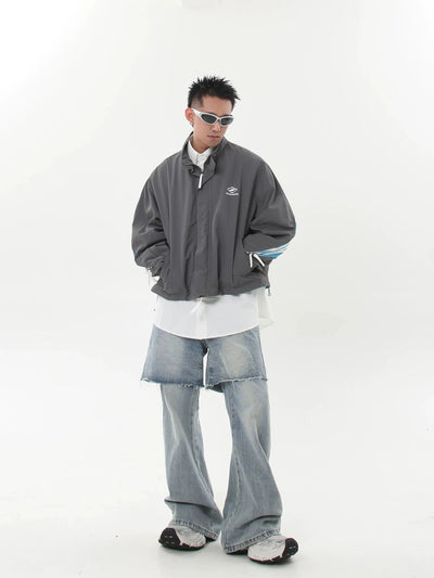 Functional Three-Bar Windbreaker Jacket Korean Street Fashion Jacket By Blacklists Shop Online at OH Vault