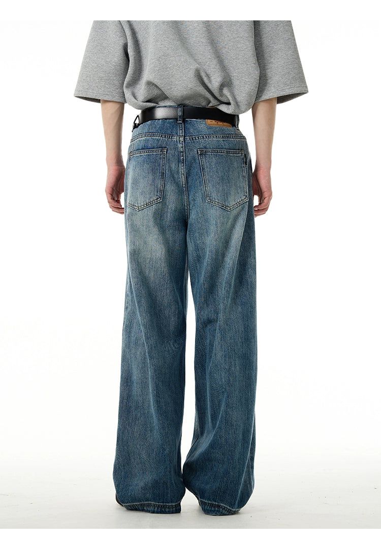 Acid Washed Baggy Jeans Korean Street Fashion Jeans By 77Flight Shop Online at OH Vault