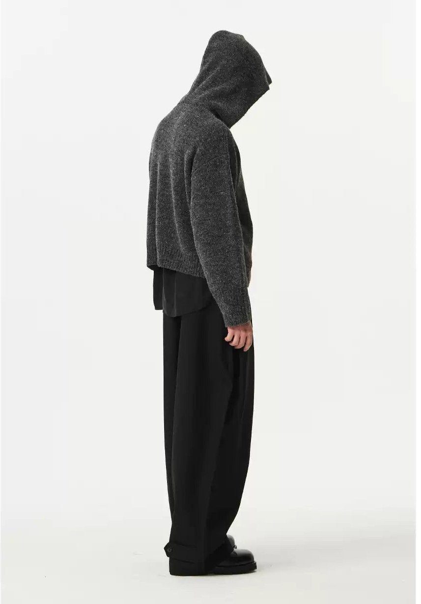 Flowy Zipped Hooded Sweater Korean Street Fashion Sweater By Moditec Shop Online at OH Vault