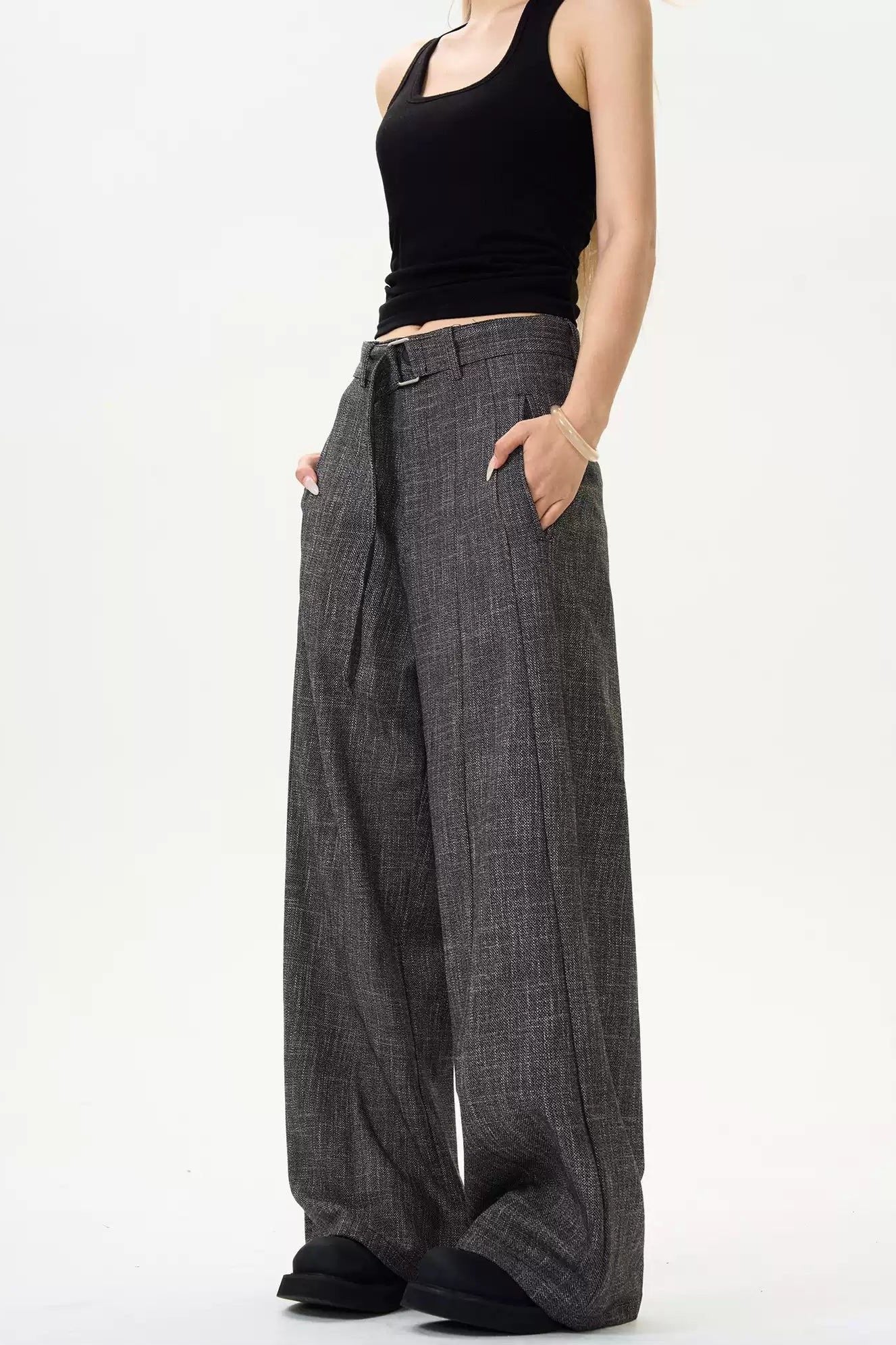 Waist Belt Formal Trousers Korean Street Fashion Trousers By MaxDstr Shop Online at OH Vault