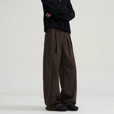 Drapey Flow Waist Belt Pants Korean Street Fashion Pants By A PUEE Shop Online at OH Vault