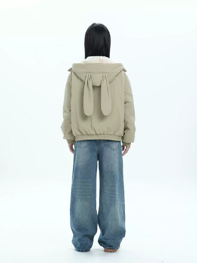 Bunny Ears Hooded Jacket Korean Street Fashion Jacket By Jump Next Shop Online at OH Vault