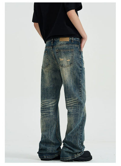 Distressed Cat Whisker Jeans Korean Street Fashion Jeans By A PUEE Shop Online at OH Vault