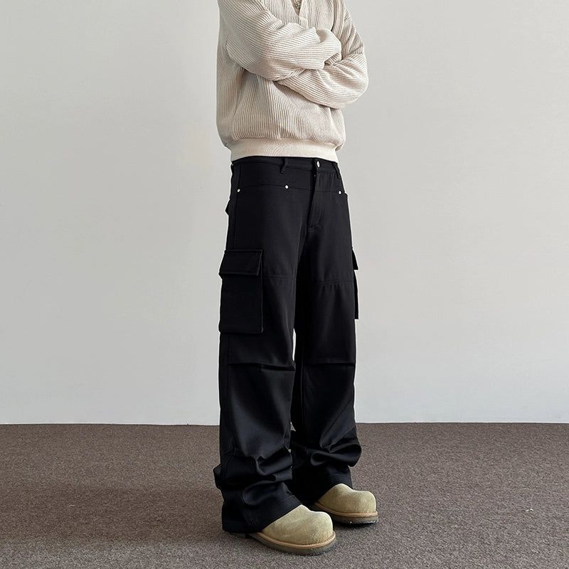 Versatile Multi-Pockets Cargo Pants Korean Street Fashion Pants By A PUEE Shop Online at OH Vault