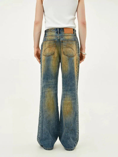 Rust Fade Spots Jeans Korean Street Fashion Jeans By Made Extreme Shop Online at OH Vault