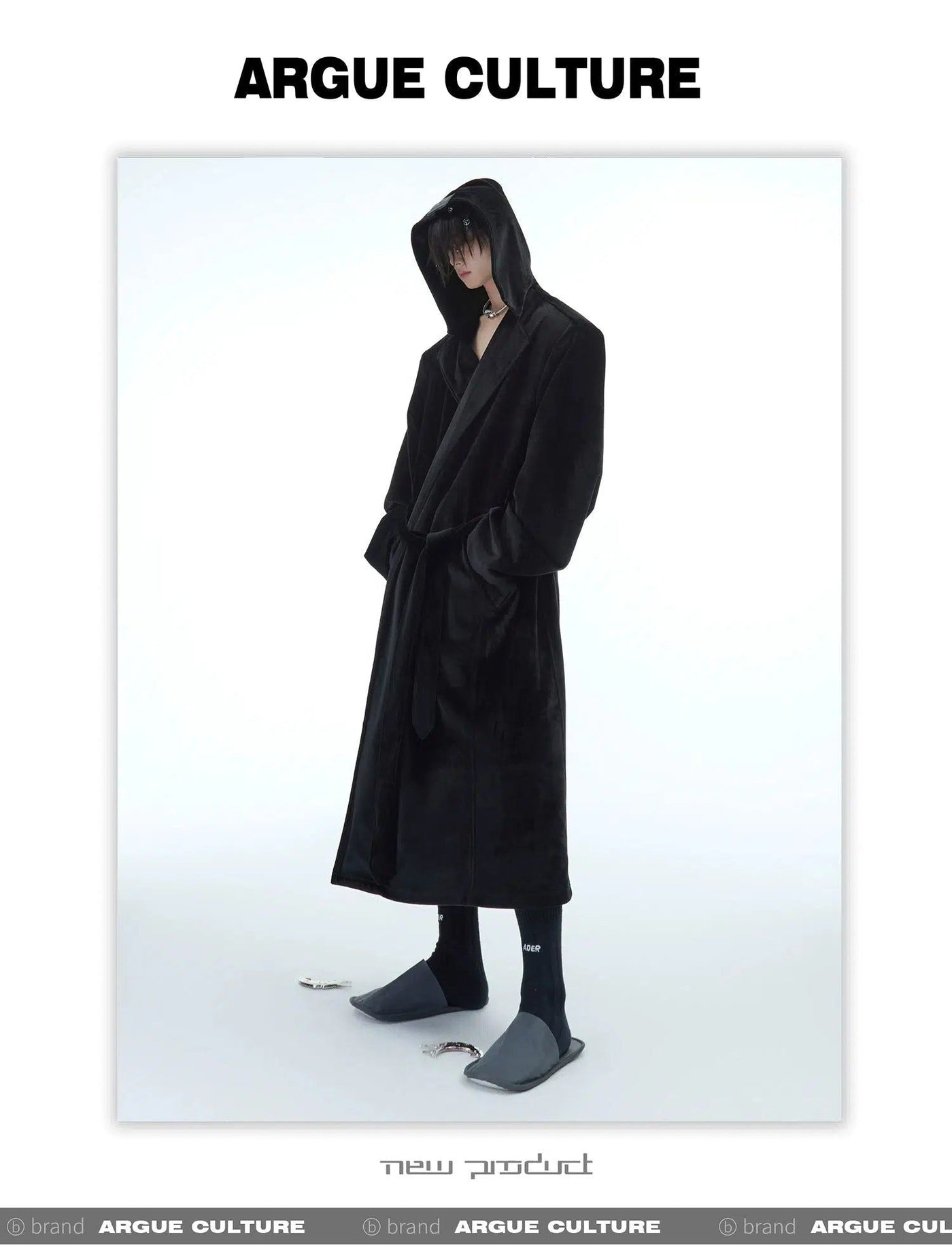 Comfy Belted Hooded Long Coat Korean Street Fashion Long Coat By Argue Culture Shop Online at OH Vault