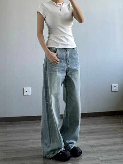 High Waist Basic Jeans Korean Street Fashion Jeans By Terra Incognita Shop Online at OH Vault