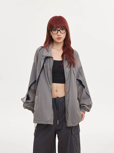 Scattered Spliced Windbreaker Jacket Korean Street Fashion Jacket By Apocket Shop Online at OH Vault