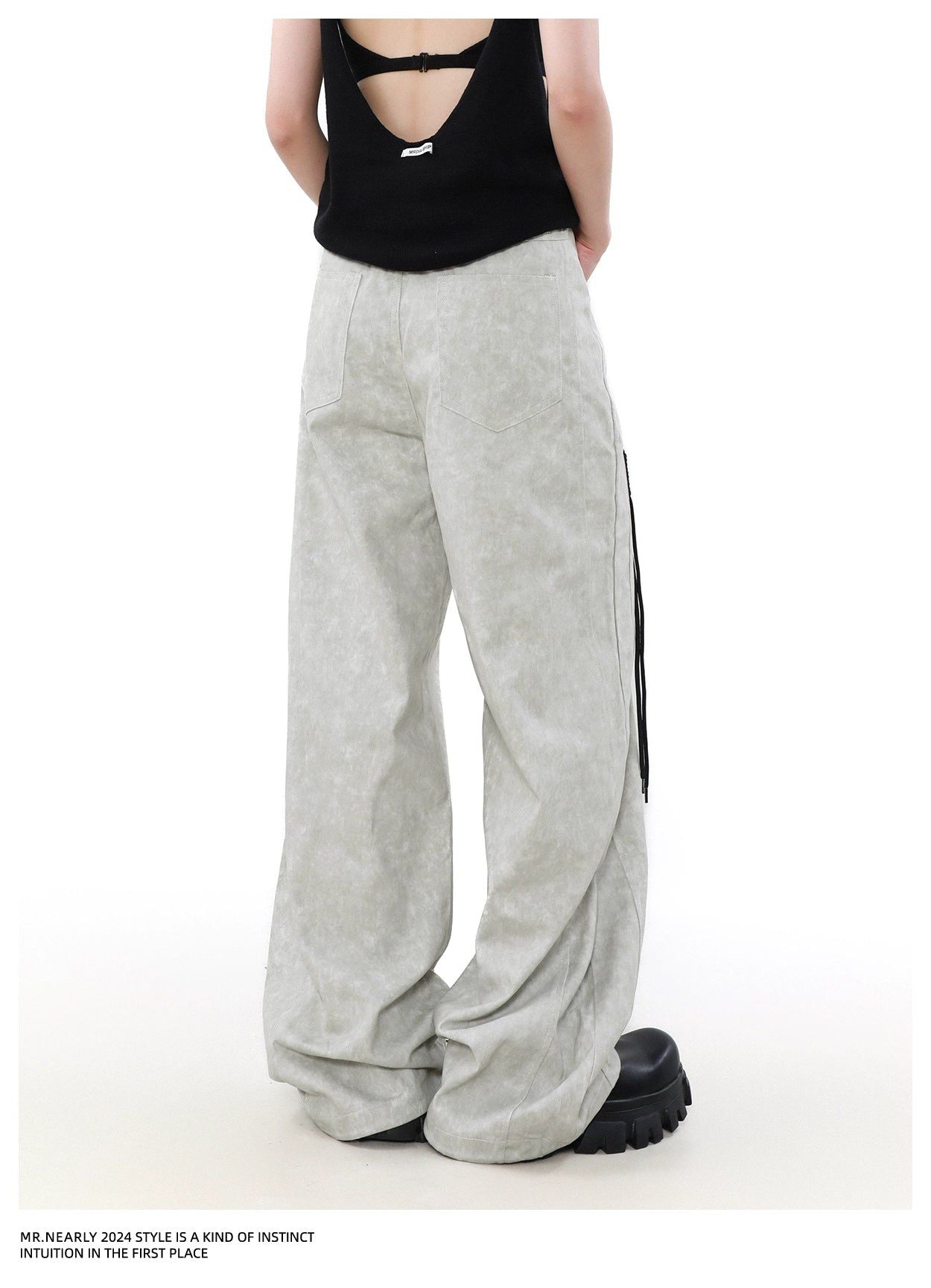 Tie-Dyed Straight Casual Pants Korean Street Fashion Pants By Mr Nearly Shop Online at OH Vault